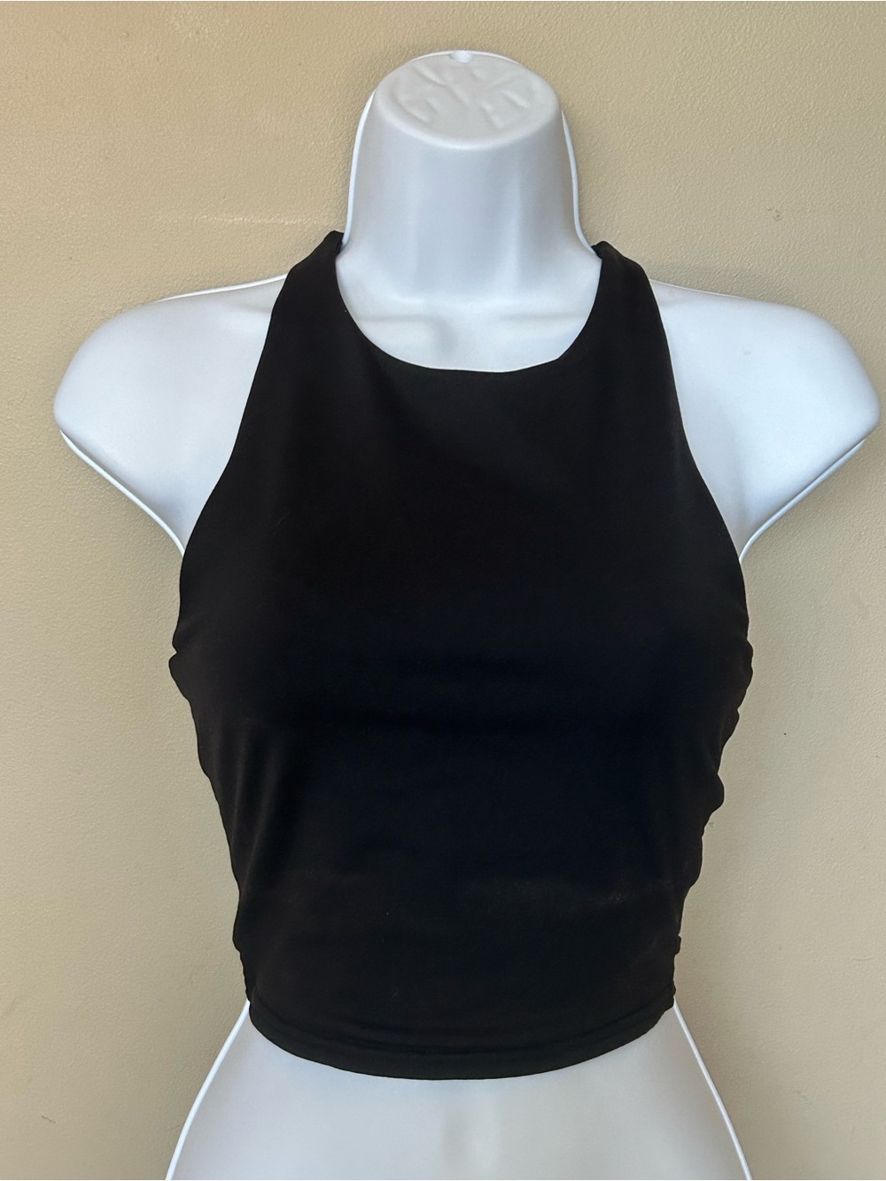 Alo Yoga Women's Black Movement Sports Bra Crop Top Lace Up Corset XS